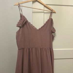 Joy Folie purple empire waist dress sz L